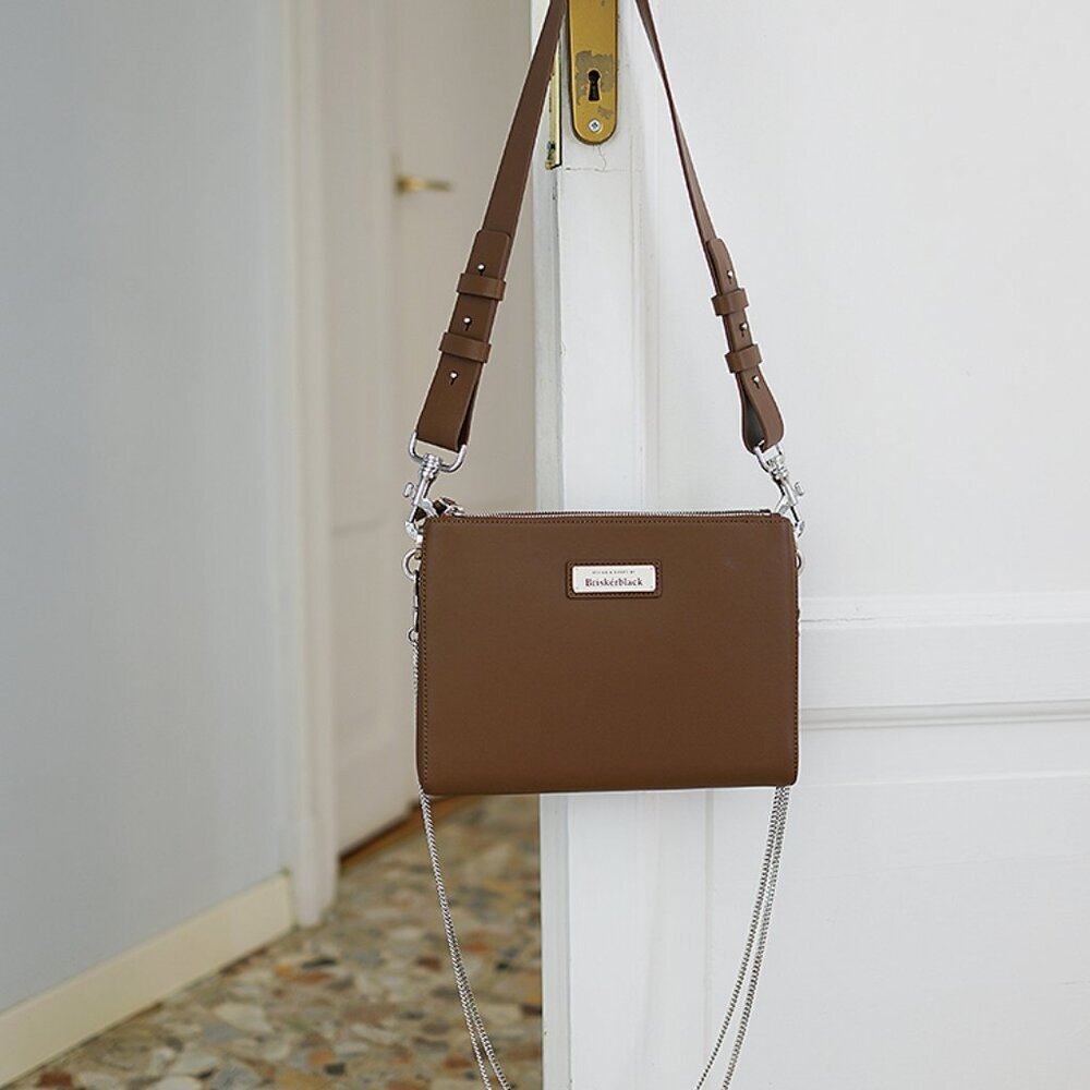 Briskerblack Slogan Crossbody Bag – "No Coffee No Life" Leather Shoulder Bag - Picture 8 of 16